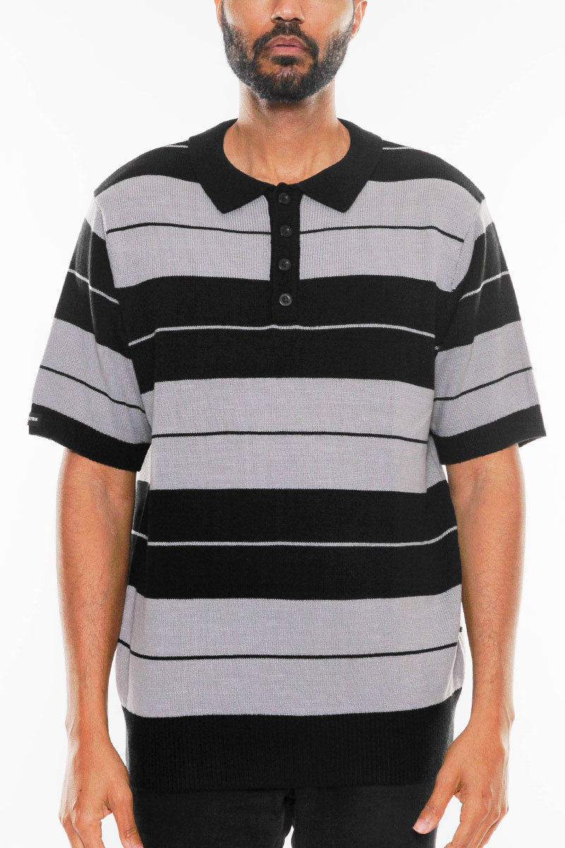 East Side Striped Polo Shirt-0