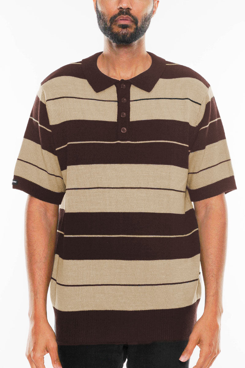 East Side Striped Polo Shirt-5