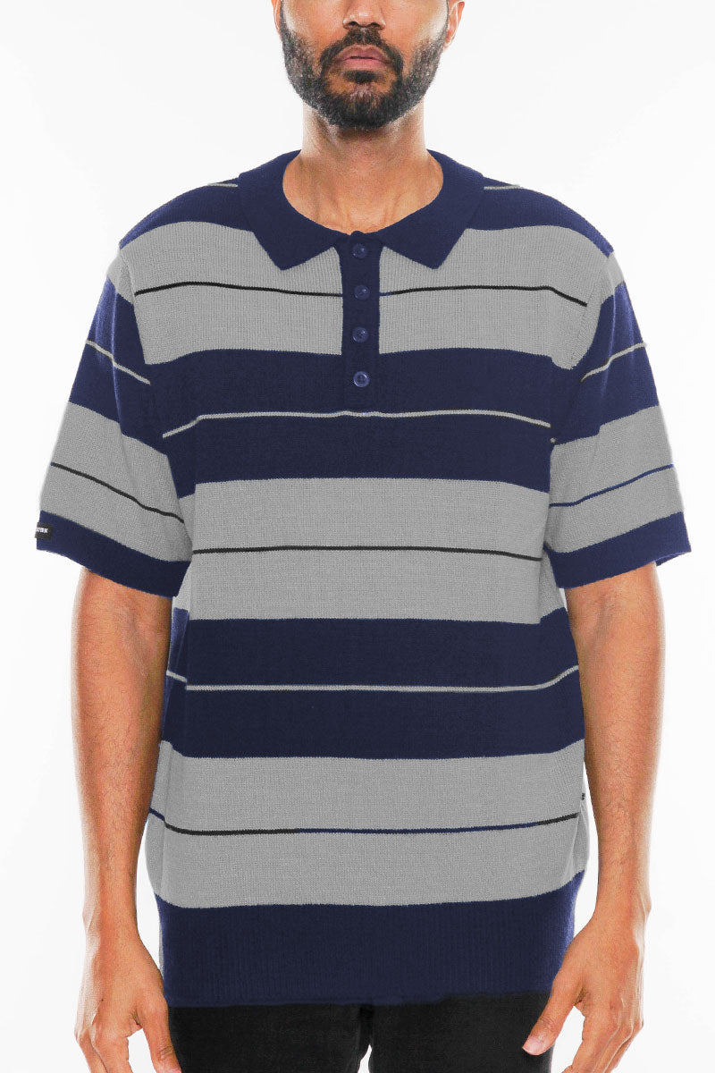 East Side Striped Polo Shirt-8